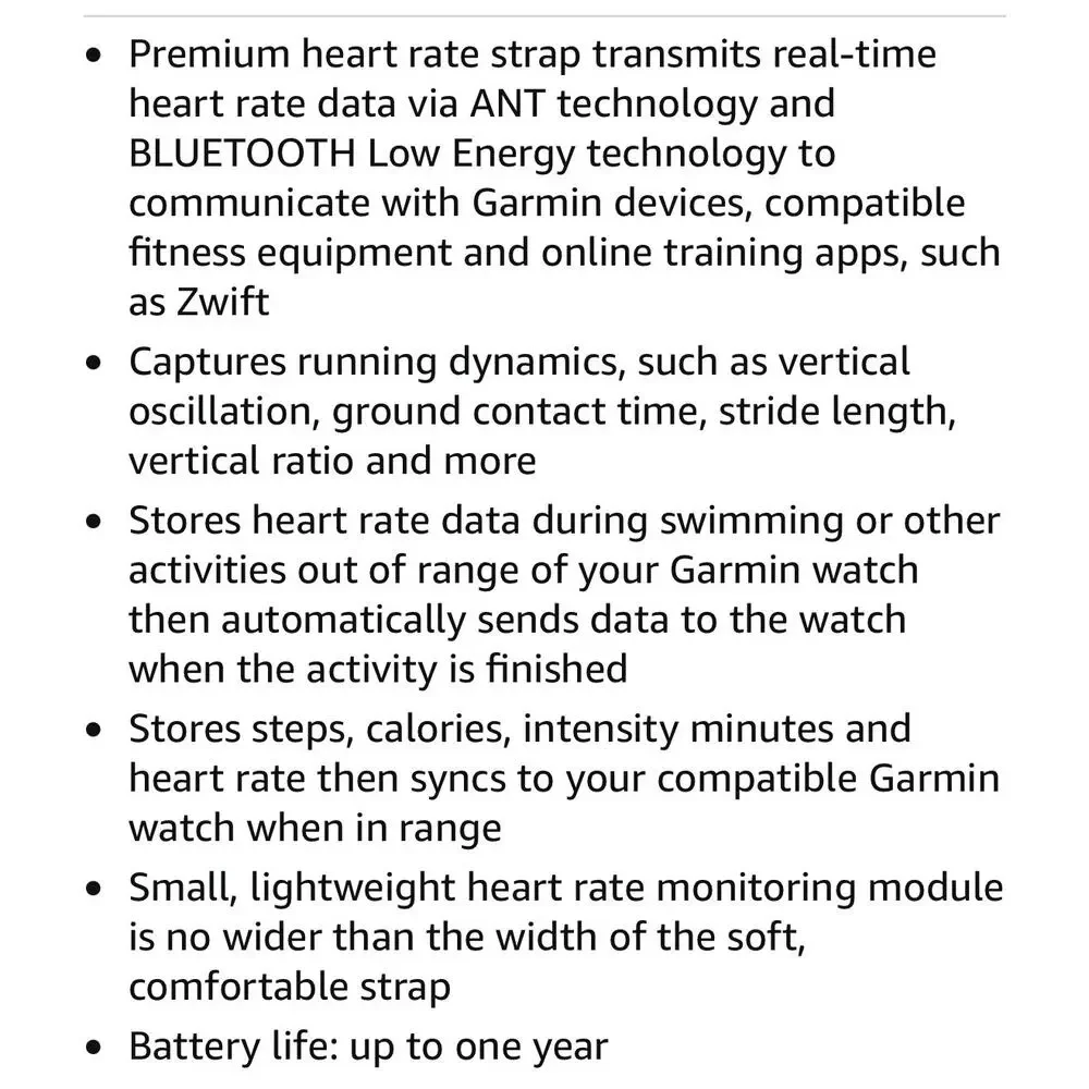 Garmin HRM-Pro Premium Heart Rate Monitor Chest Strap ANT+ Bluetooth NEW
